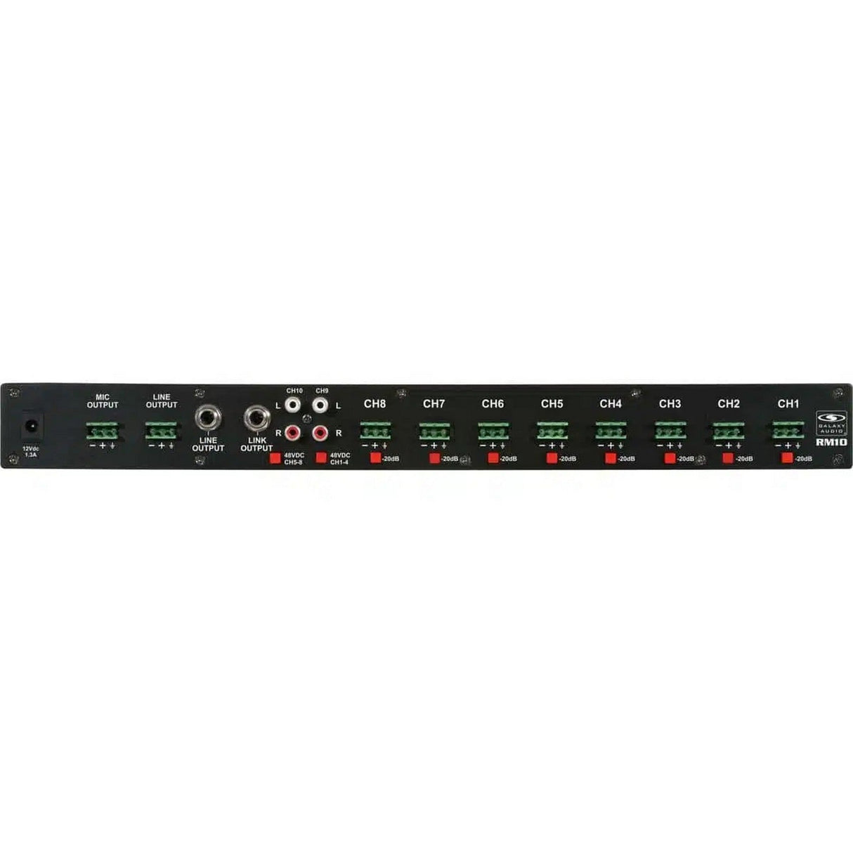 Galaxy Audio RM-10 1RU 10-Channel Rackmount Mixer (Used)