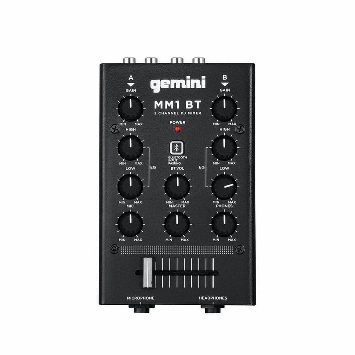 Gemini MM1-BT 2-Channel Professional Analog Bluetooth DJ Mixer