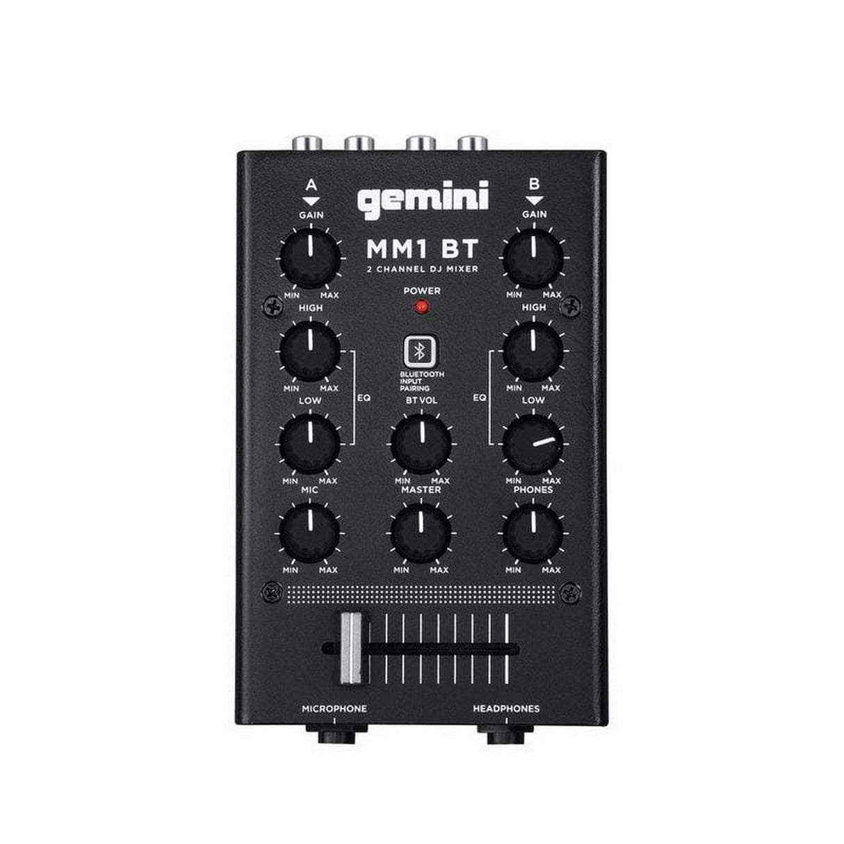 Gemini MM1BT 2 Channel DJ Mixer with Bluetooth Input