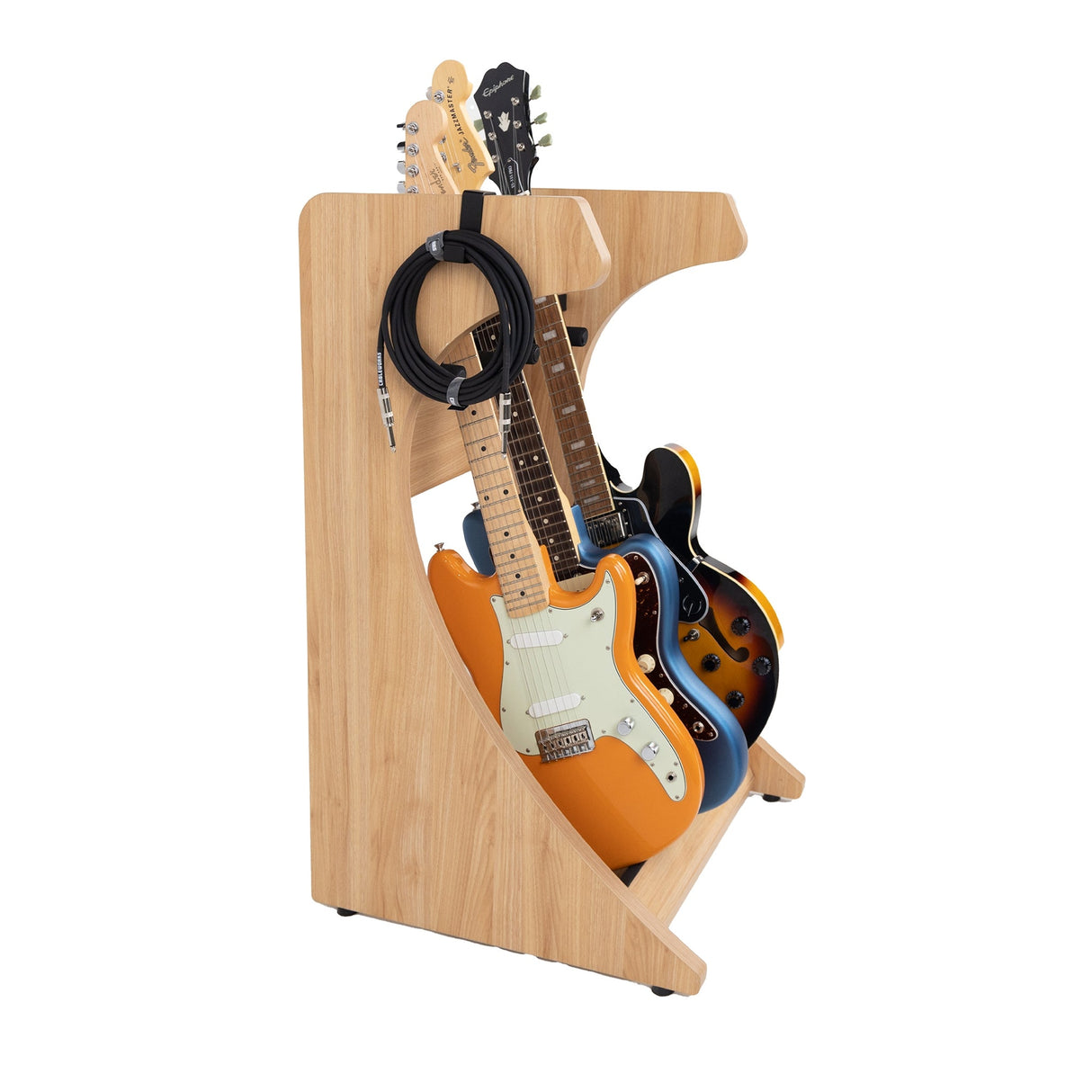 Gator GFW-ELITEGTR3RK-MPL Frameworks Elite Series 3/4-Space Guitar and Instrument Case Combo Rack Maple - accessories