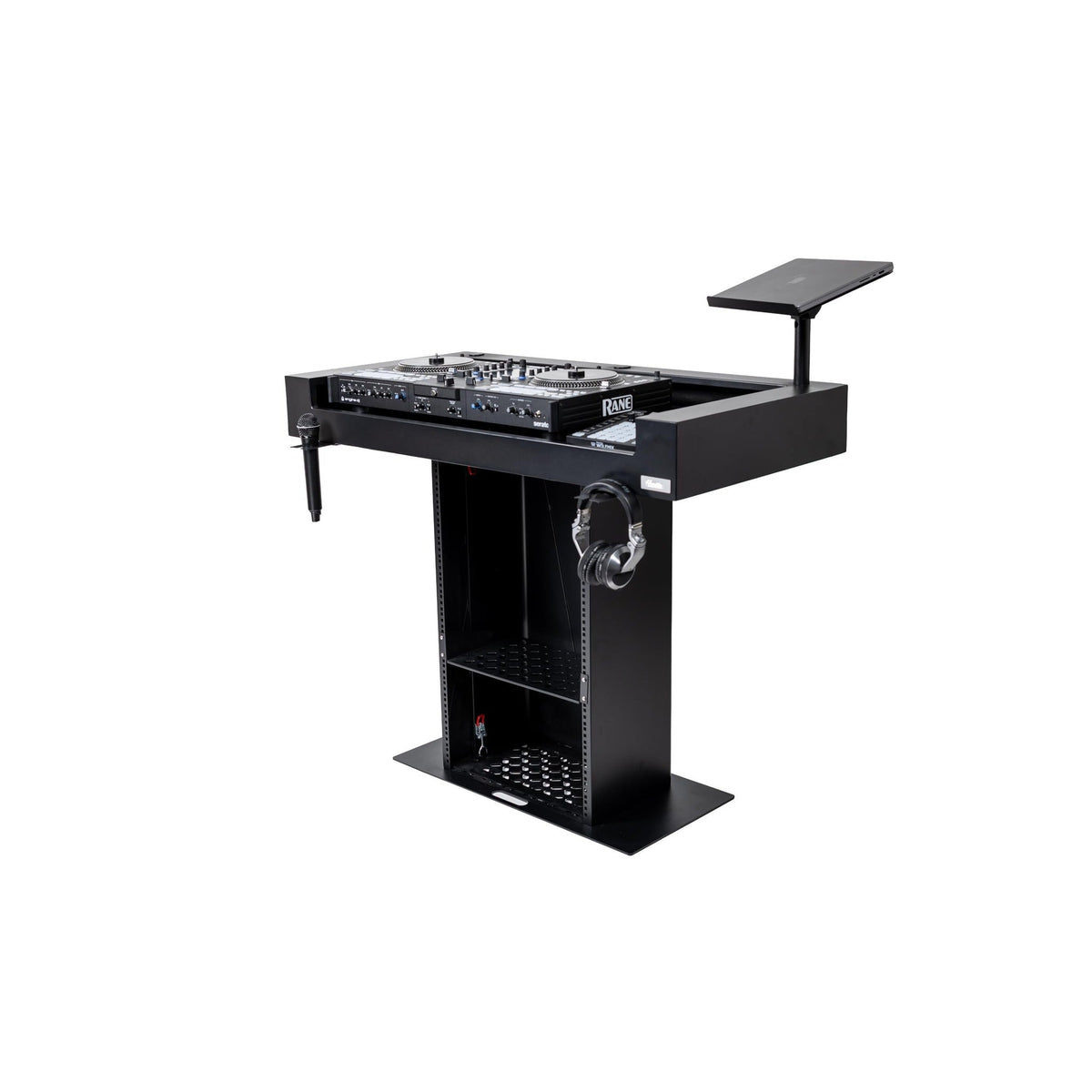 Headliner HL30000 Malibu Portable DJ Booth with Padded Bags, Black