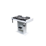 Headliner HL30001 Malibu Portable DJ Booth with Padded Bags, White