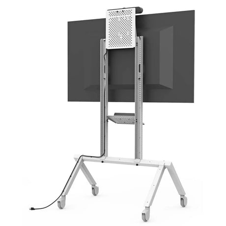 Heckler Design H700-WT AV Cart Prime Rolling Stand for Zoom, Microsoft Teams and Google Meet, White