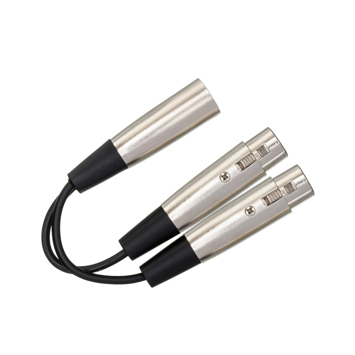 Hosa YXF-119 XLR Male to 2x XLR Female Y-Cable, 6-Inch