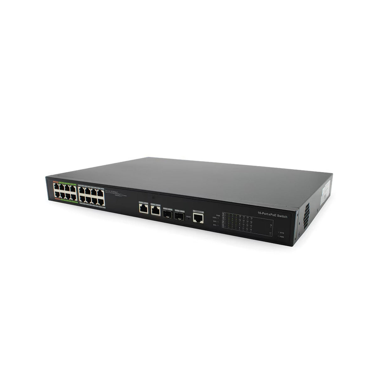 IC Realtime PWR-EPOE-16-V2 16 Port Full Gigabit ePoE Switch, 240W Max