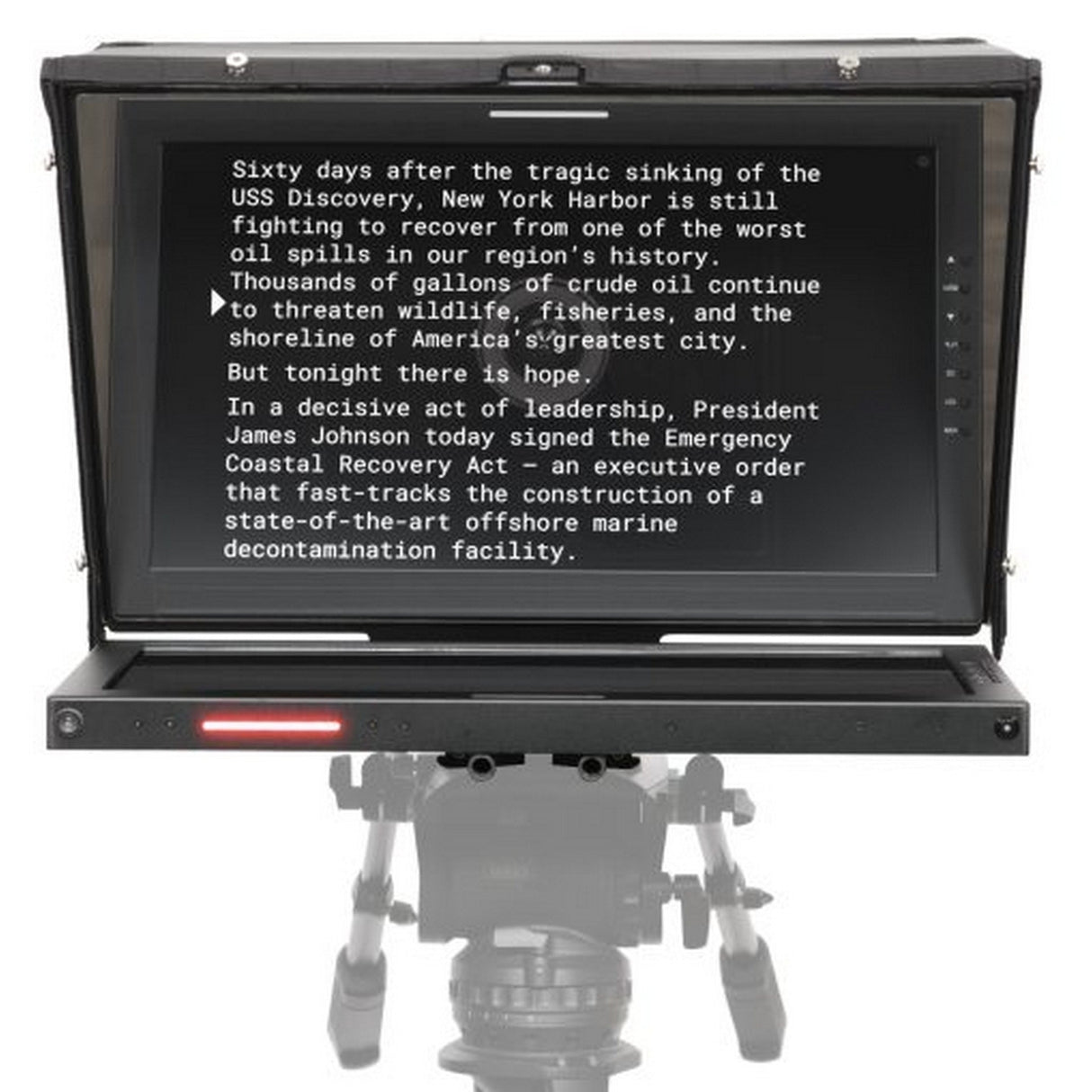 Ikan Aura Professional High Bright PTZ Teleprompter with Widescreen Tally SDI Monitor, 21-Inch