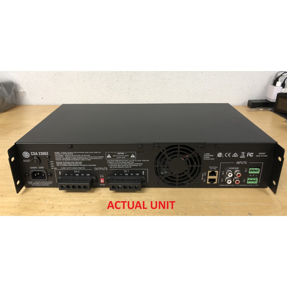 JBL CSA2300Z Dual-Channel 300W Power Amplifier (Used)