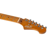 Jet Guitars JS-300 Mini Roasted Maple Electric Guitar, Black Finish