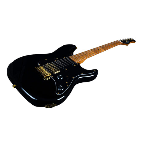 Jet Guitars JS-400 BK G HSS Basswood Body Electric Guitar with Gold Hardware