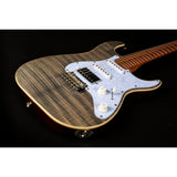 JET Guitars JS-450 TBK HSS Basswood Body Electric Guitar with Flamed Top, Roasted Maple Neck