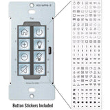 Key Digital KD-WP8-3 8-Button Programmable IP, RS-232, IR Control Keypad