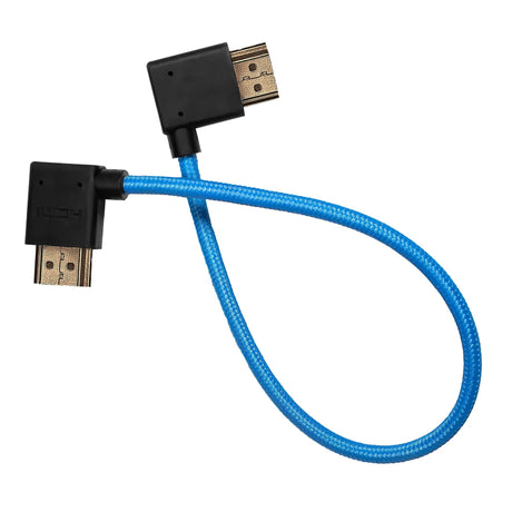 Kondor Blue 12-Inch Right Angle to Left Angle Full HDMI Straight Cable