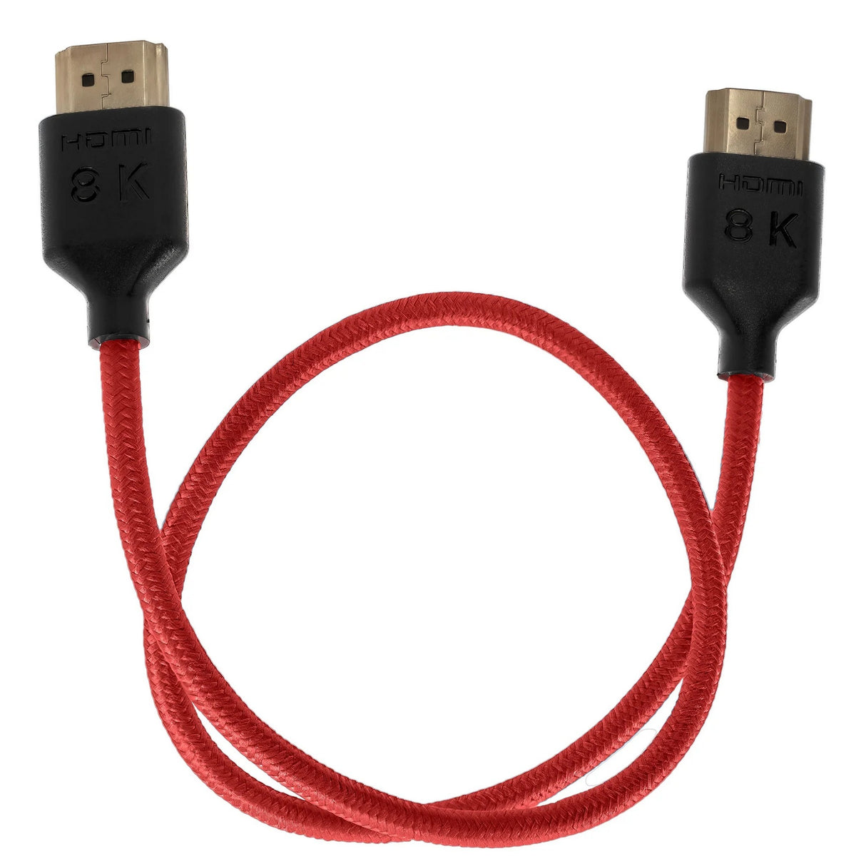 Kondor Blue 17-Inch 8K HDMI 2.1 Braided Cable for On-Camera Monitors, Cardinal Red