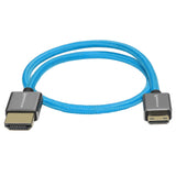 Kondor Blue 16-Inch Mini HDMI to Full HDMI Straight Cable Braided