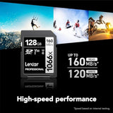 Lexar Professional SILVER Series 1066x SDXC UHS-I Memory Card, 128GB