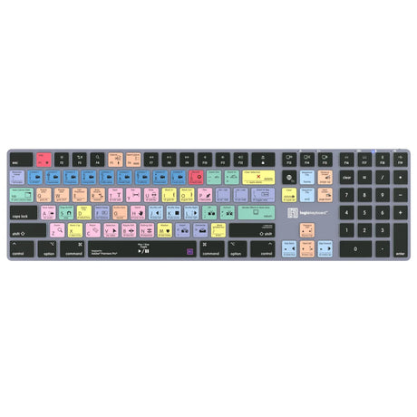 Logickeyboard Titan Wireless Backlit Shortcut Mac Keyboard for Adobe Premiere Pro CC