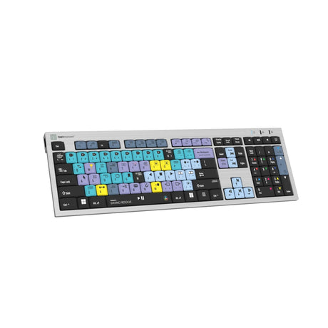 Logickeyboard DaVinci Resolve Silver Slimline Short Keyboard for Windows