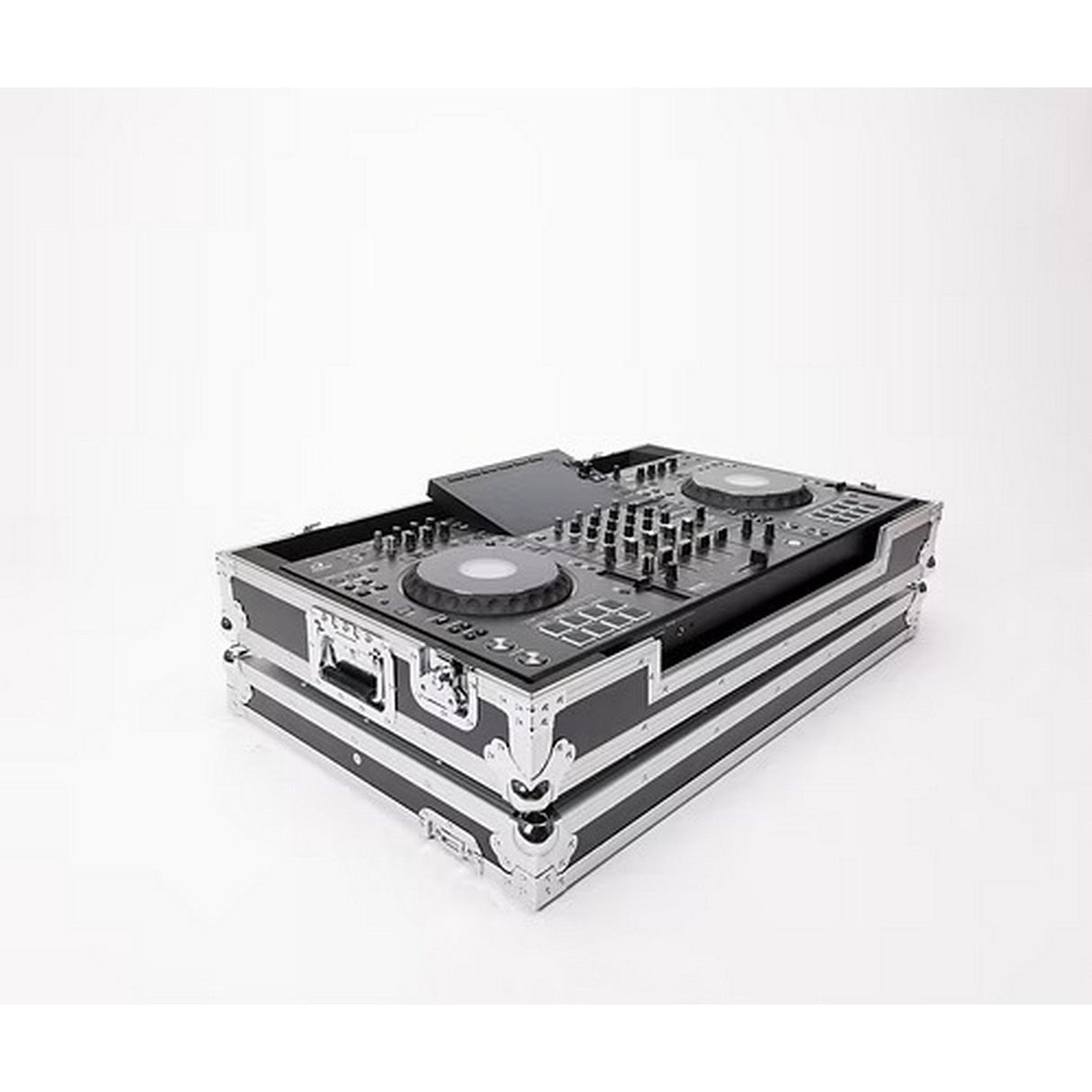 Magma DJ Controller Case for AlphaTheta XDJ-AZ and Pioneer XDJ-XZ, Silver/Black