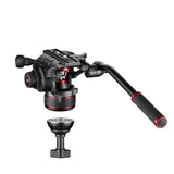 Manfrotto MVK608TWINMAUS Nitrotech 608 Fluid Head With Aluminum Twin Leg Tripod and Mid-Level Spreader