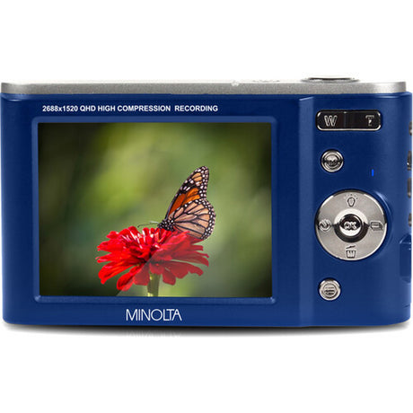 Minolta MND20 44 MP 2.7K Ultra HD Digital Camera, Blue