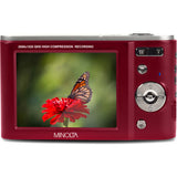 Minolta MND20 44 MP 2.7K Ultra HD Digital Camera, Red