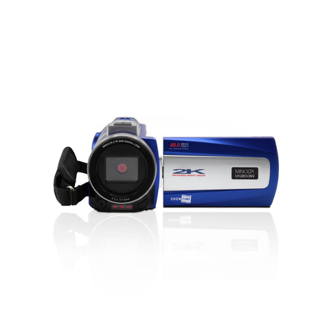 Minolta MN2K50NV 2.7K Ultra HD 48 MP Night Vision Camcorder, Blue