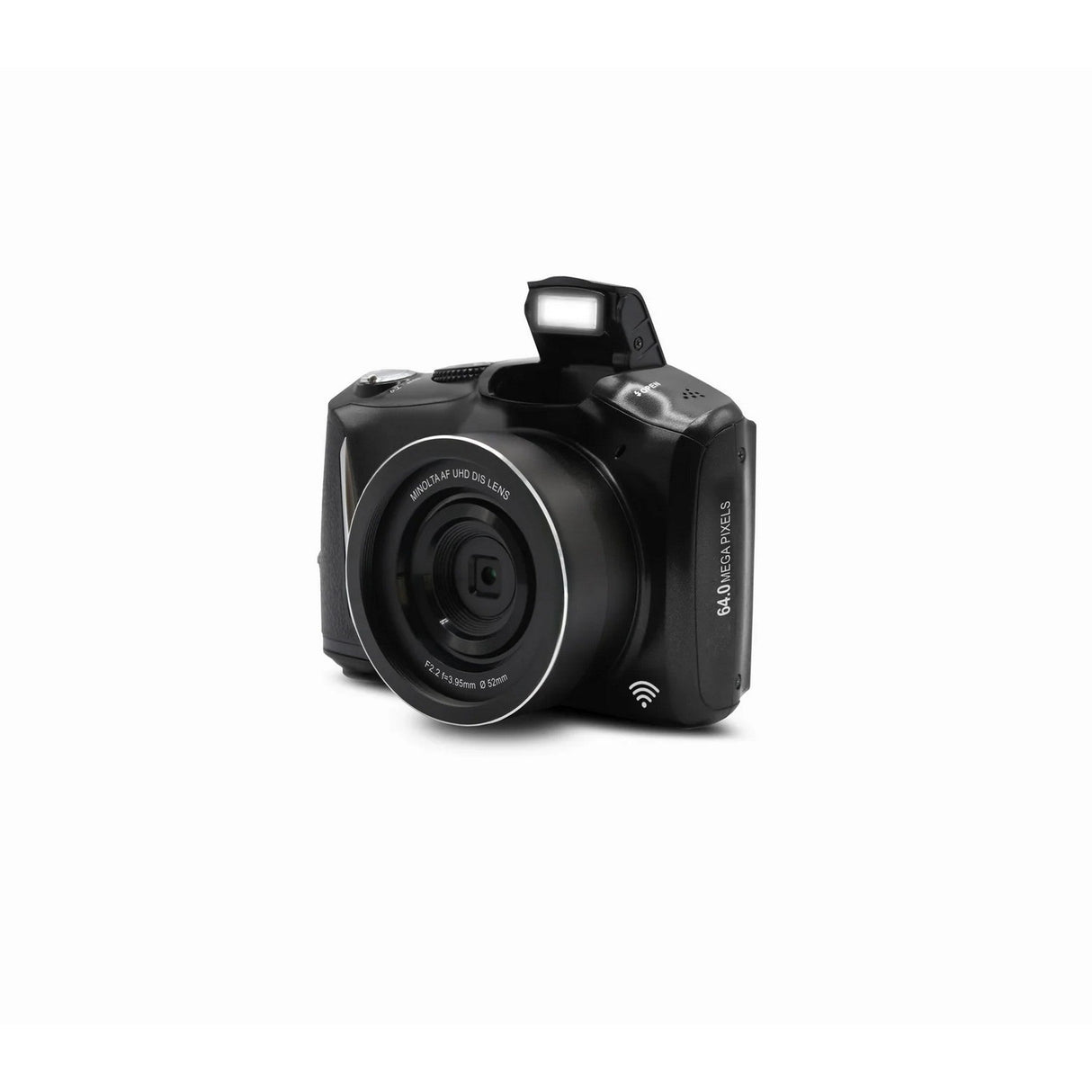 Minolta MND55 64 MP Auto Focus/4K Ultra HD Digital Camera, Black