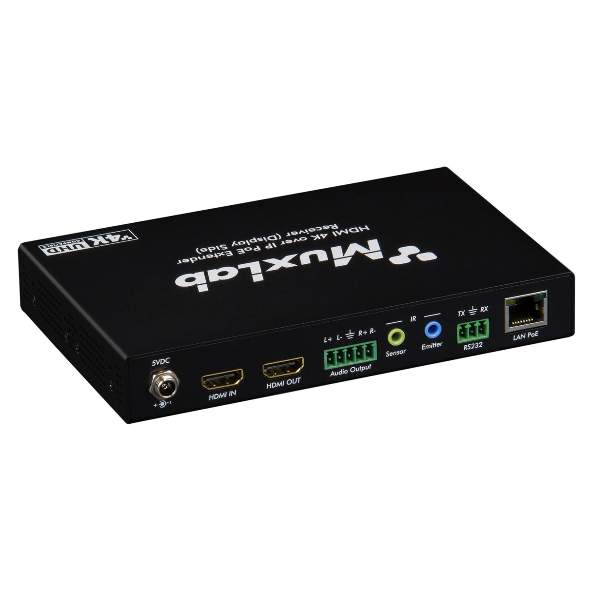 MuxLab 500850 KVM HDMI Over IP PoE Extender Deluxe 4K30 for Networked AV Systems