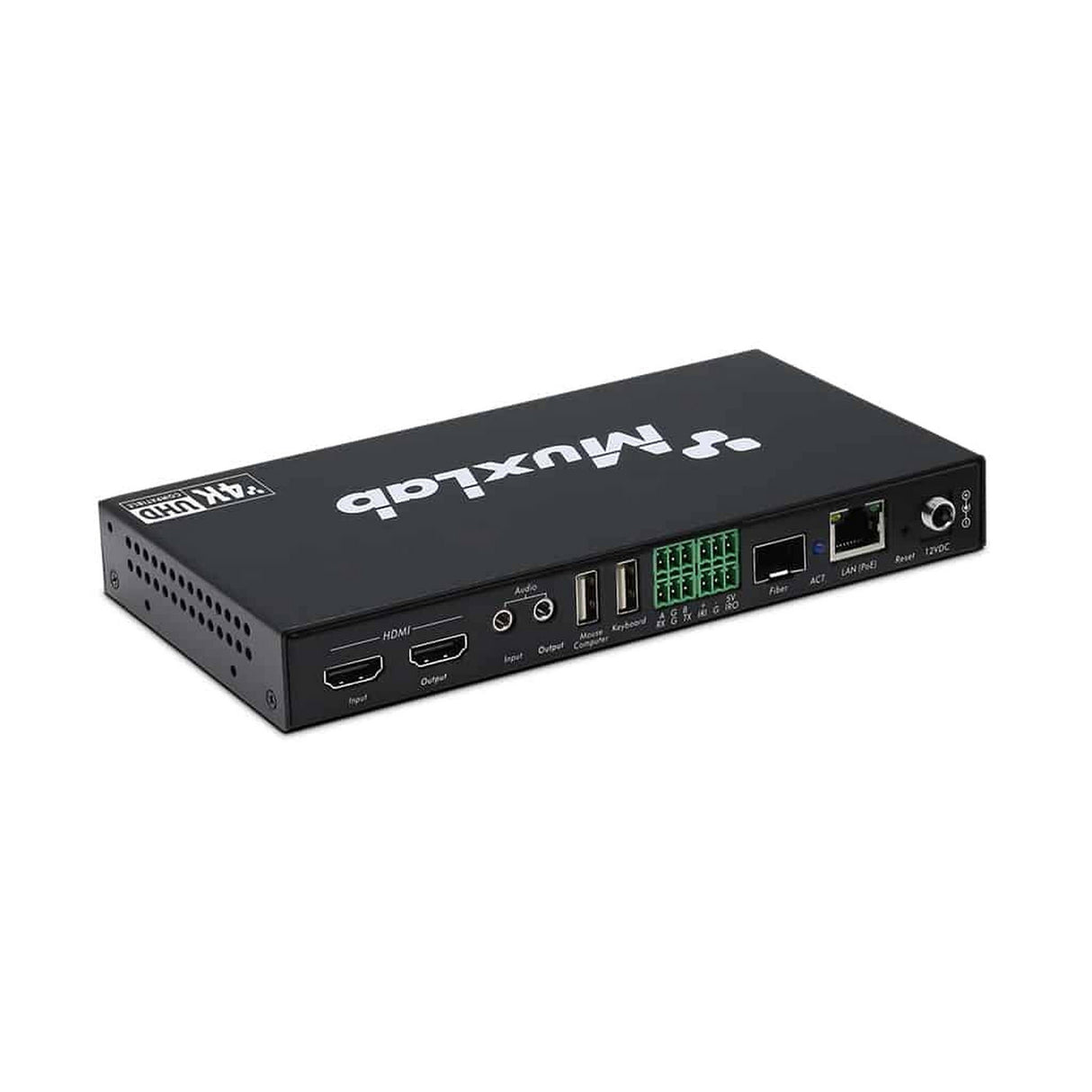 MuxLab 500862 HDMI Over IP PoE Workstation Transceiver 4K30 for Networked KVM Systems