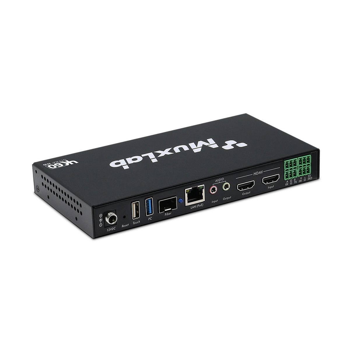 MuxLab 500863 HDMI Over IP PoE Workstation Transceiver 4K60 for Networked KVM Systems