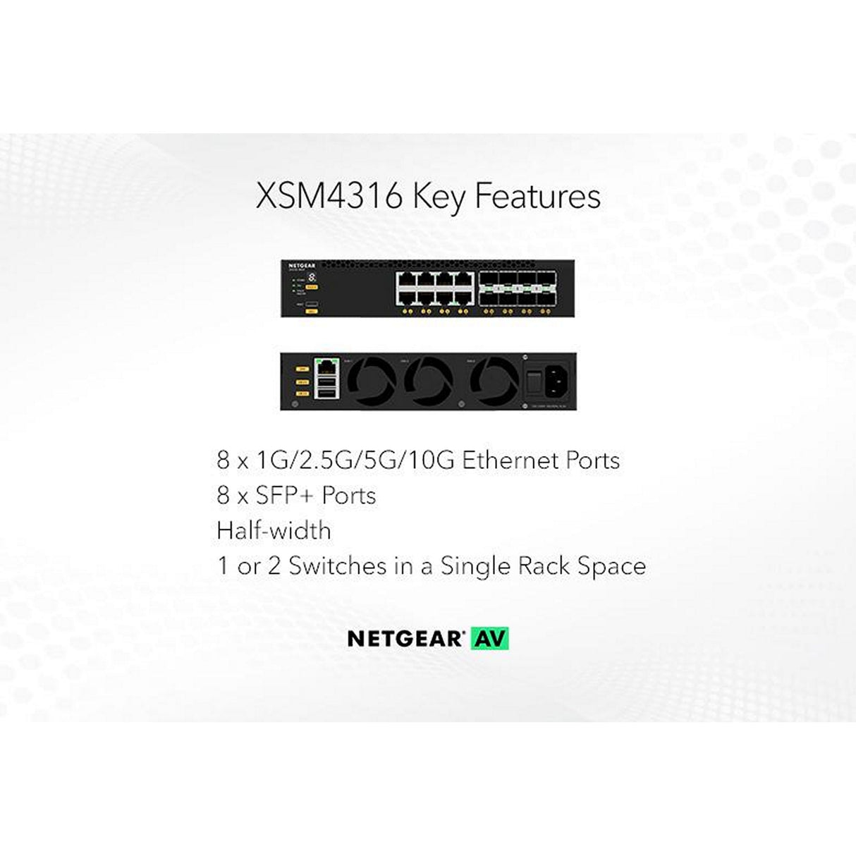 Netgear XSM4316-100NES 16-Port 8x10G/Multi-Gig and 8xSFP+ Desktop Managed Switch