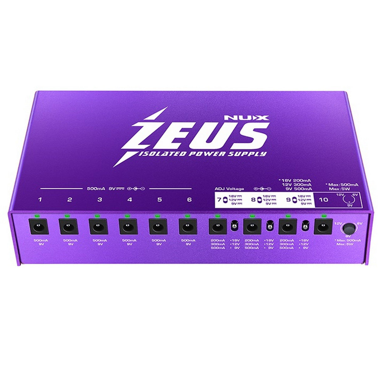 Nux Zeus 6 9V Outputs Isolated Power Supply