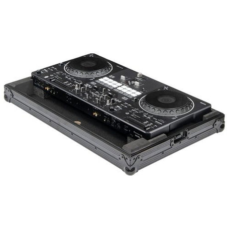 Odyssey 1U Flight Case with Glide Style Laptop Platform and Corner Wheels for Pioneer DJ DDJ-REV5