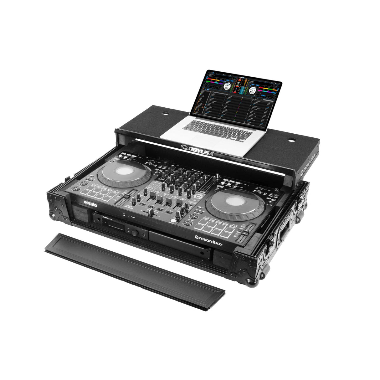 Odyssey FZGSDDJFLX10W1BL Black Label Glide Style Flight Case for Pioneer DJ DDJ-FLX10