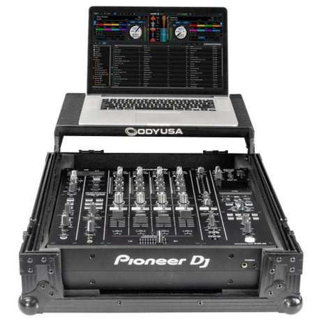 Odyssey FZGSDJMA9BL Black Label Flight Case with Glide Style Laptop Platform for Pioneer DJ DJM-A9