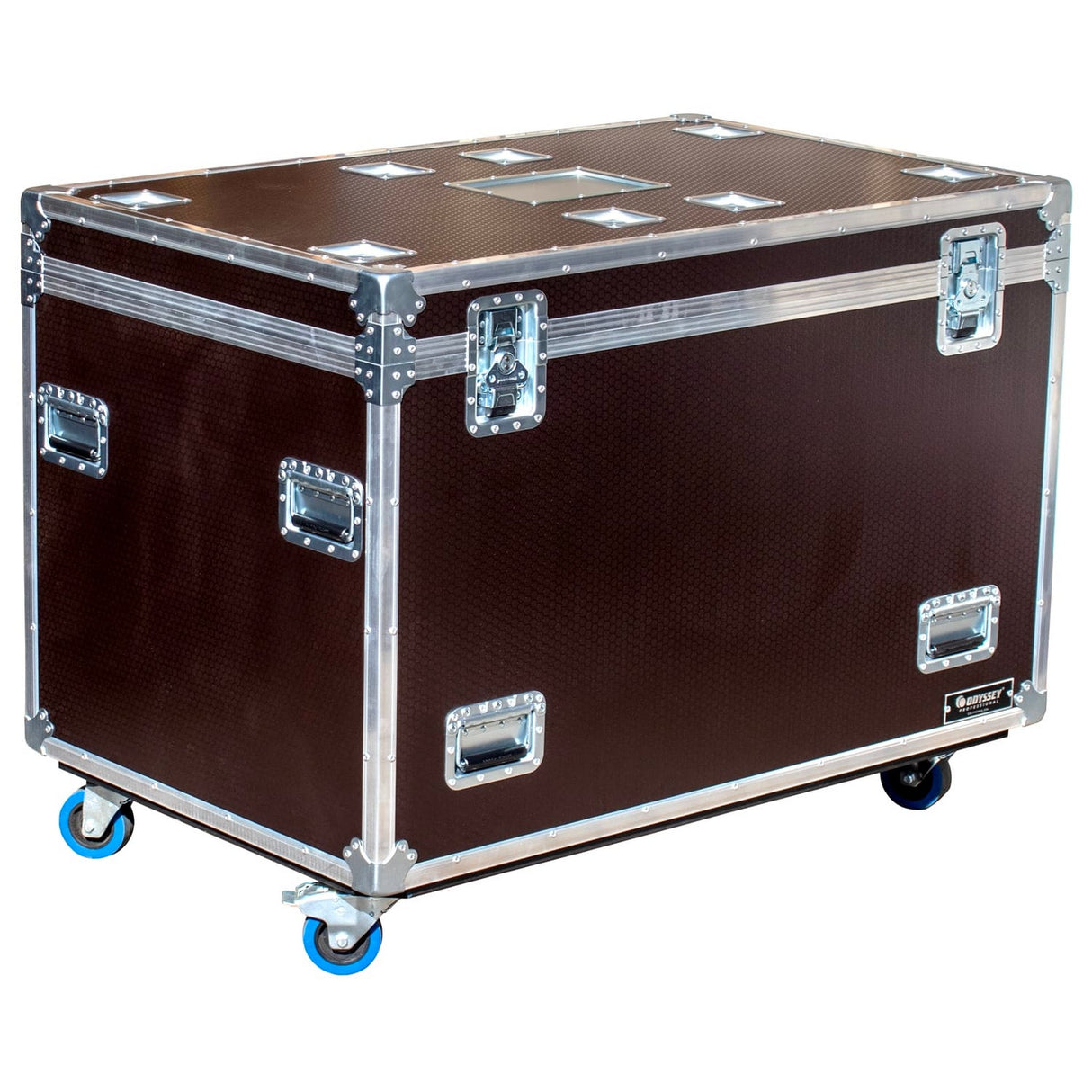 Odyssey Brown Hex Board Utility Tour Trunk Case with Caster Wheels