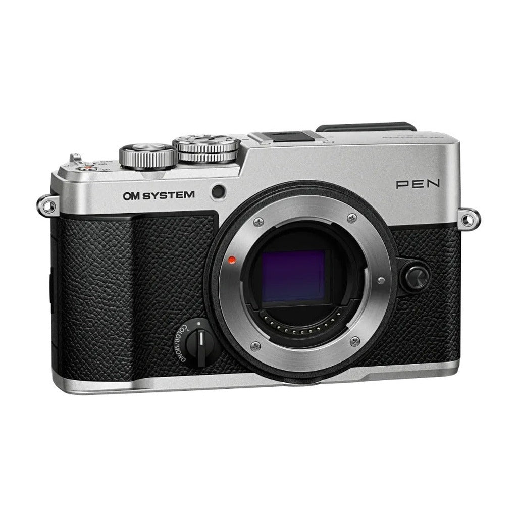 OM System PEN 20.4MP Mirrorless Camera Body, Silver