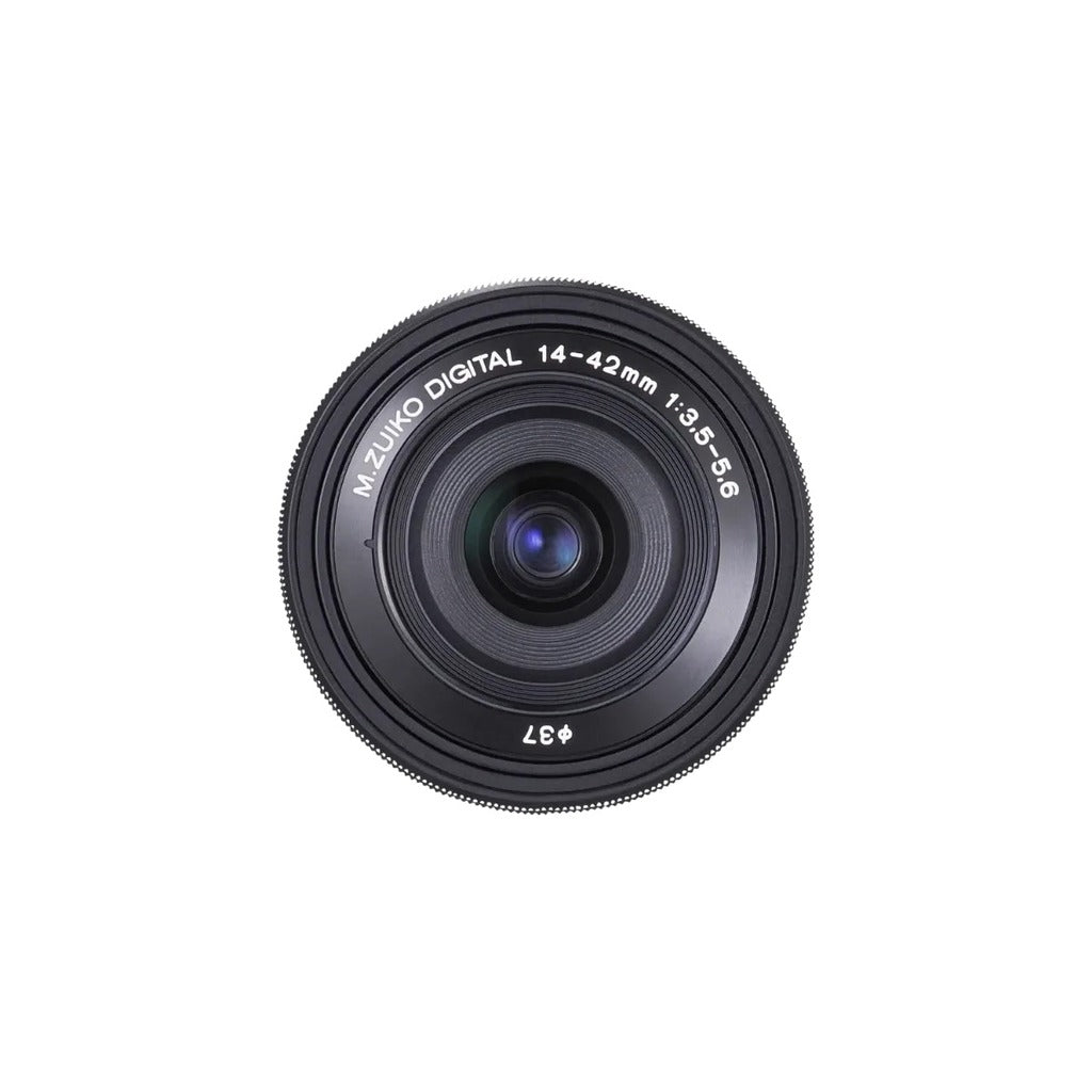 OM System M.Zuiko Digital ED 14-42mm f/3.5-5.6 EZ Pancake Zoom Lens, Black