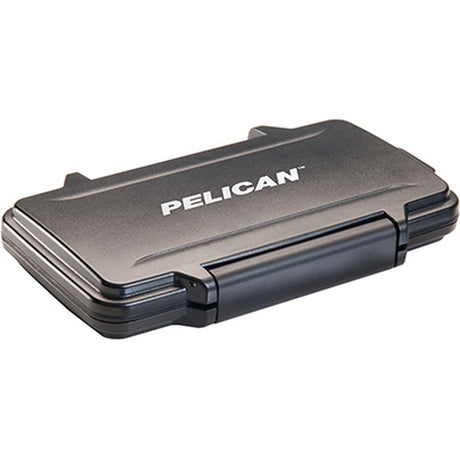 Pelican 0915 Micro SD memory card case in black with waterproof polycarbonate shell