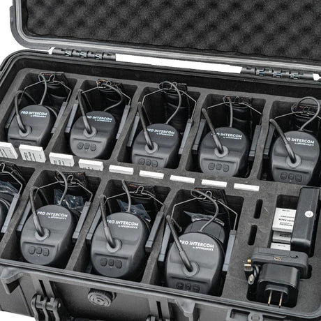 Pro Intercom WCASE9 Transport Case for up to 9 for Wireless Intercom Headsets