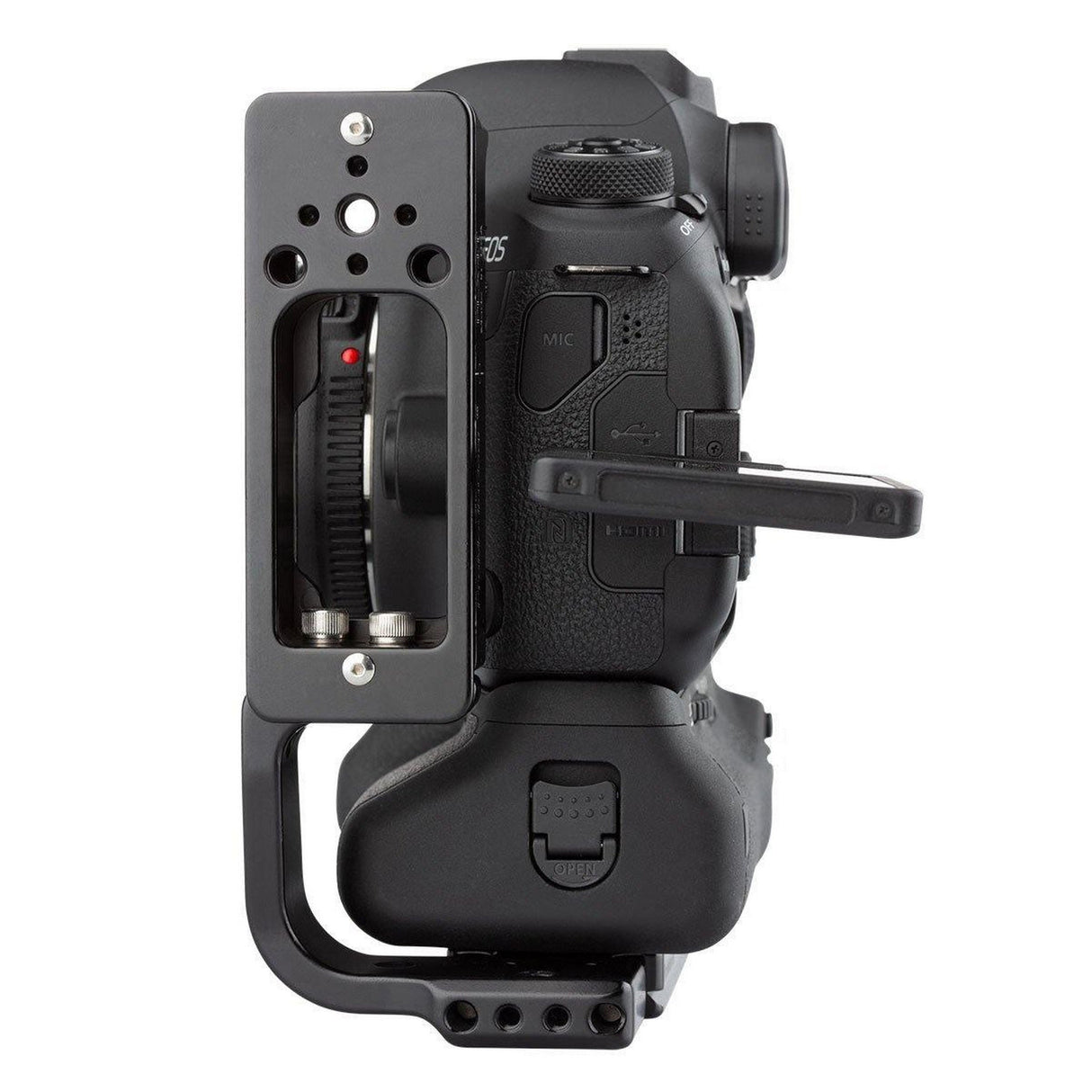 ProMediaGear PLCBGE22 Arca-Swiss L-Bracket for Canon EOS-R with BG-E22 Battery Grip