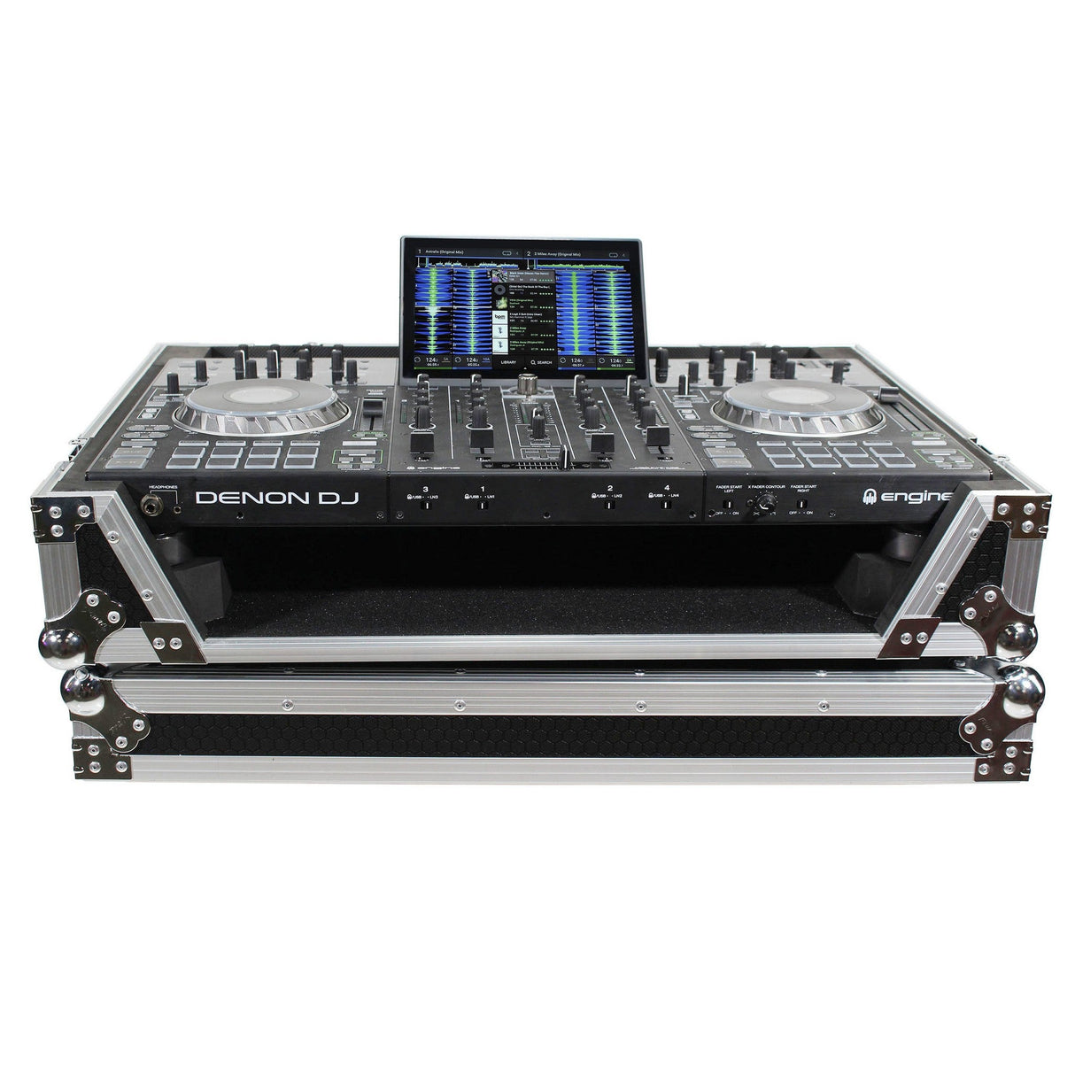 ProX XS-PRIME4 Case for Denon PRIME 4 DJ Controller with Rack Space and Wheels