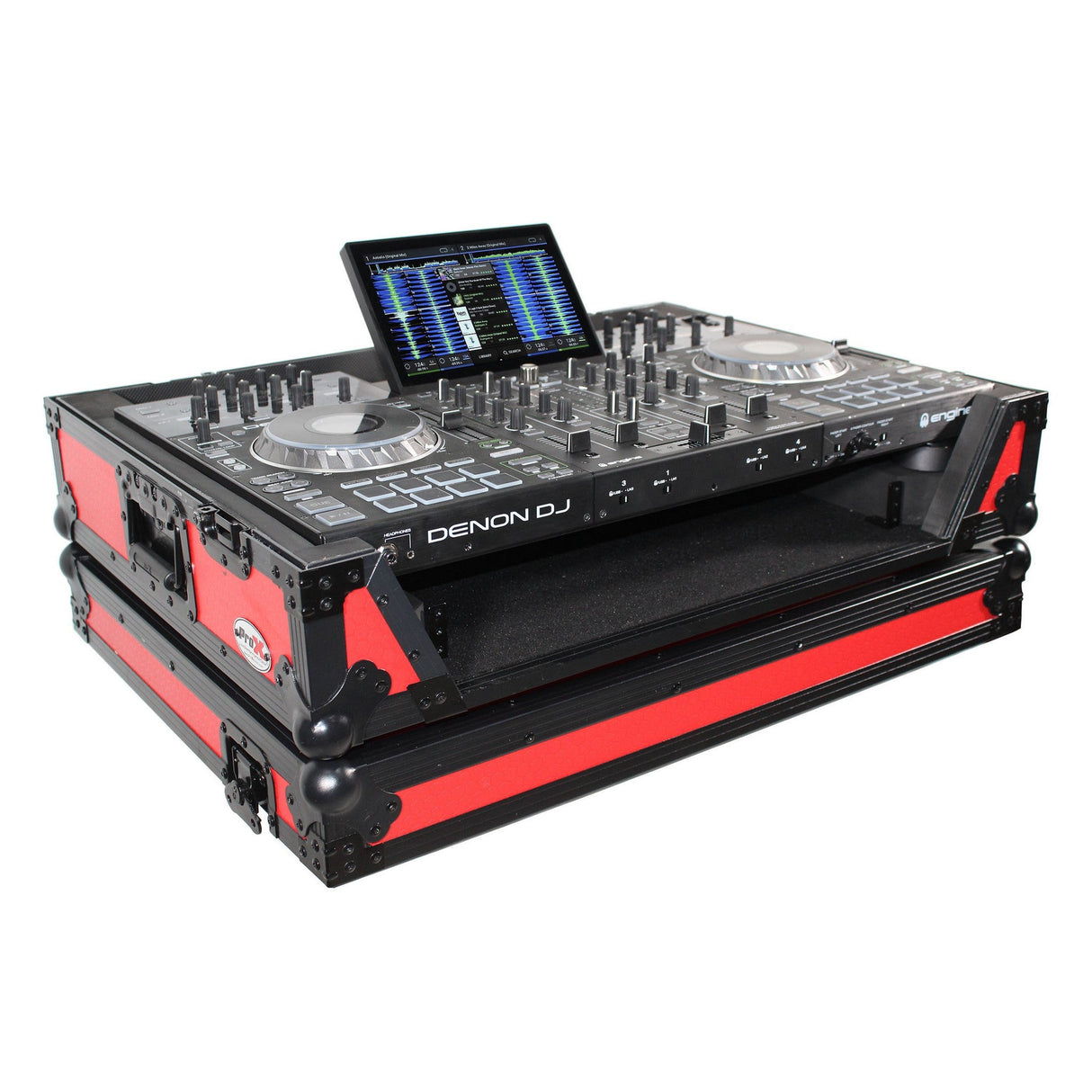 ProX XS-PRIME4 Case for Denon PRIME 4 DJ Controller with Rack Space and Wheels