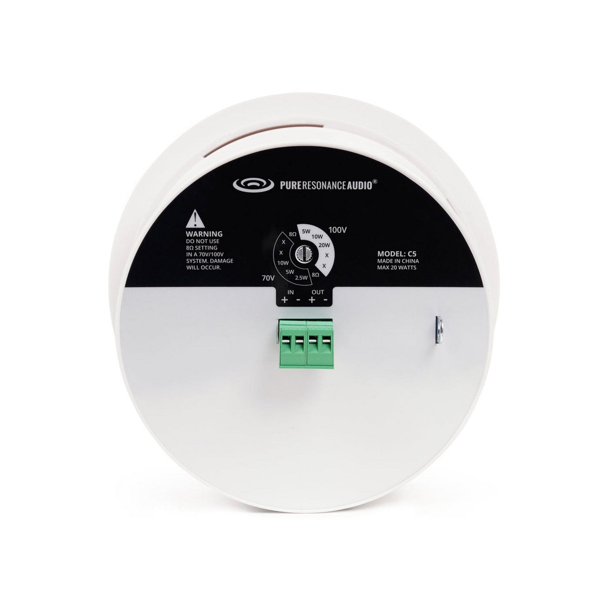 Pure Resonance Audio C5-DM-KIT 4-Inch 70V Ceiling Speaker with Drywall Mounting Ring