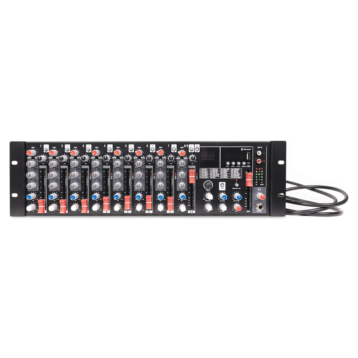 Pure Resonance Audio MX9 9-Channel Rack Mount Mixer with Bluetooth and Effects
