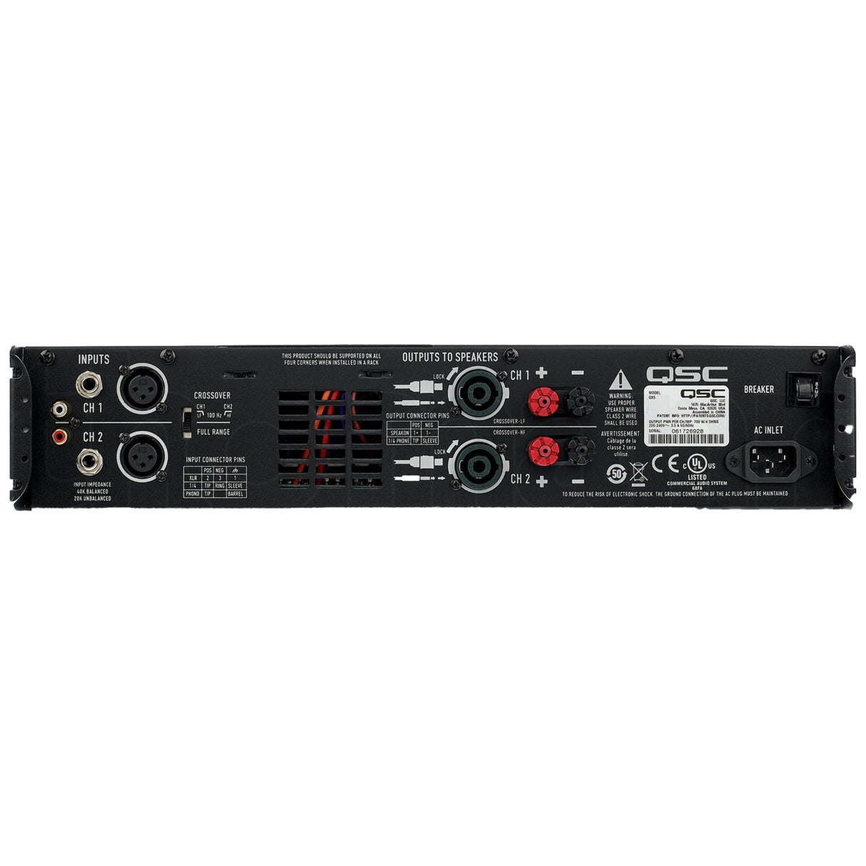 QSC GX5 500W Power Amplifier, 8 Ohms