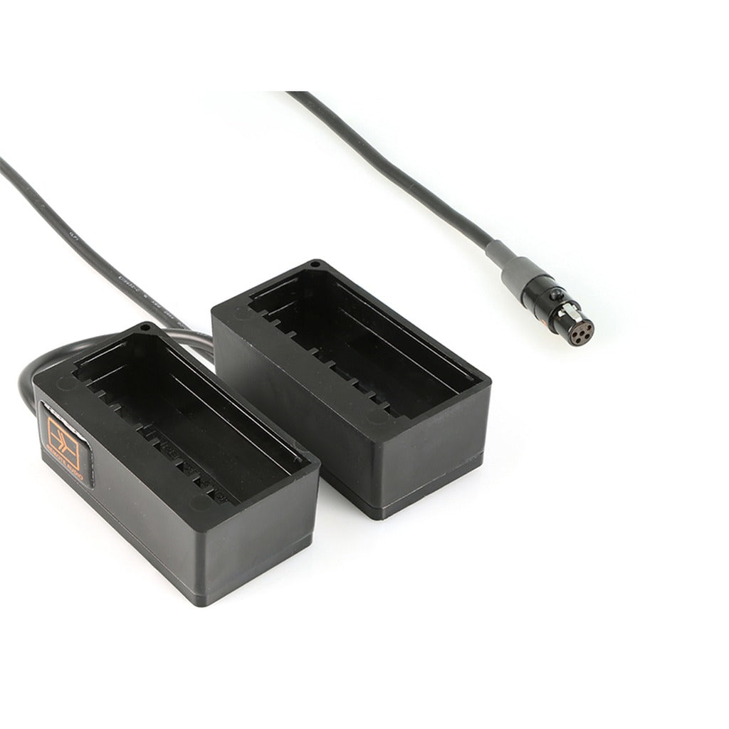 Remote Audio BDSNPADWX2 Dual NP-1 Battery Cups to TA4F BDS Input Cable 2 ft
