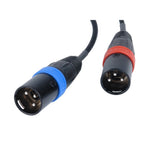 Remote Audio CAT5F2X3M18 TA5F to Dual XLR3M Balanced Stereo Breakout 18 in