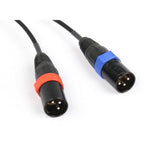 Remote Audio CAT5FR2X3M18 Right-Angle TA5F to Dual XLR3M Stereo Breakout 18 in