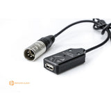 Remote Audio CAX4MUSB XLR4 Male to USB 3A 5V Power Converter Cable 2 ft